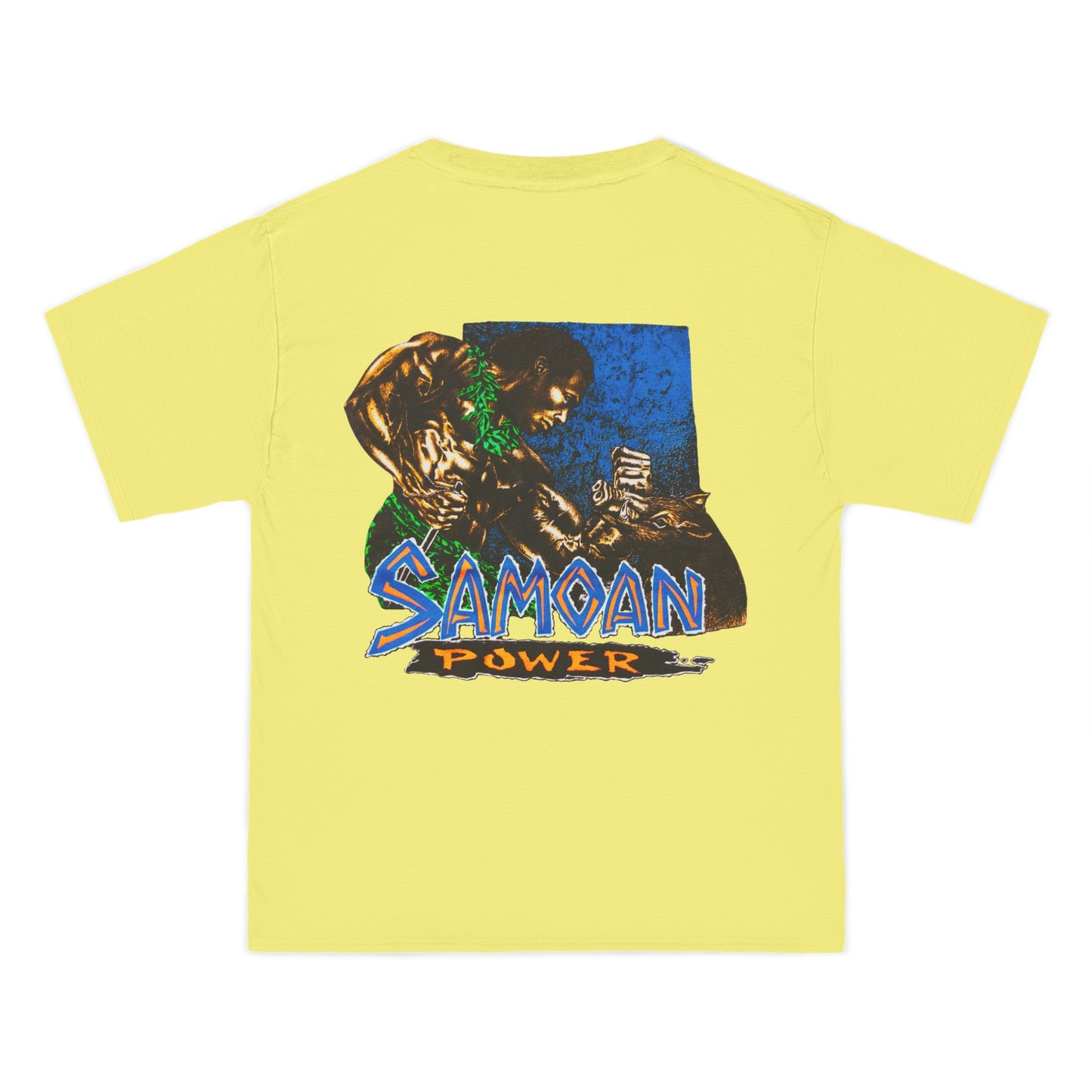 Samoan Strength Samoan Power Vintage Design 90s New Print Beefy-T® Short-Sleeve T-Shirt