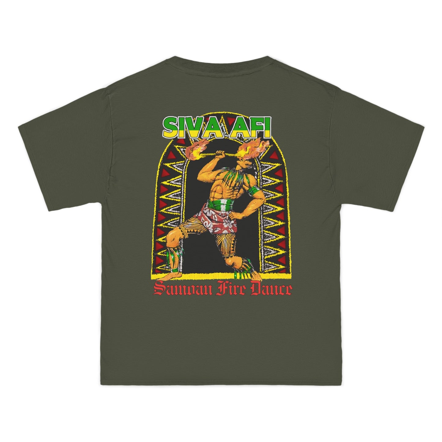 Samoan Strength Siva Afi Samoan Fire Dance Vintage Design 90s New Print Beefy-T® Short-Sleeve T-Shirt