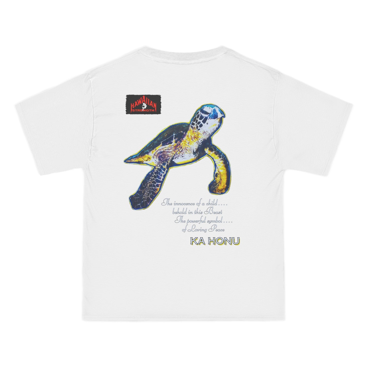 Hawaiian Strength Ka Honu Vintage Design 90s New Print Beefy-T® Short-Sleeve T-Shirt