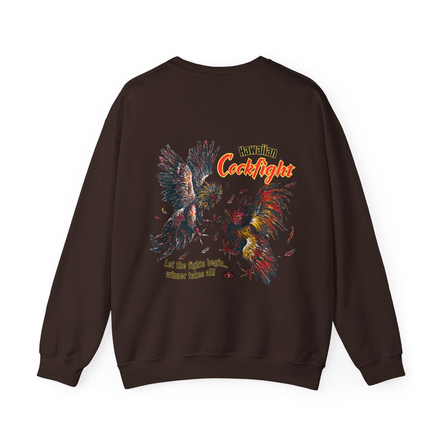 Hawaiian Strength Hawaiian Cockfight Vintage Design 90s New Print Unisex Heavy Blend™ Crewneck Sweatshirt