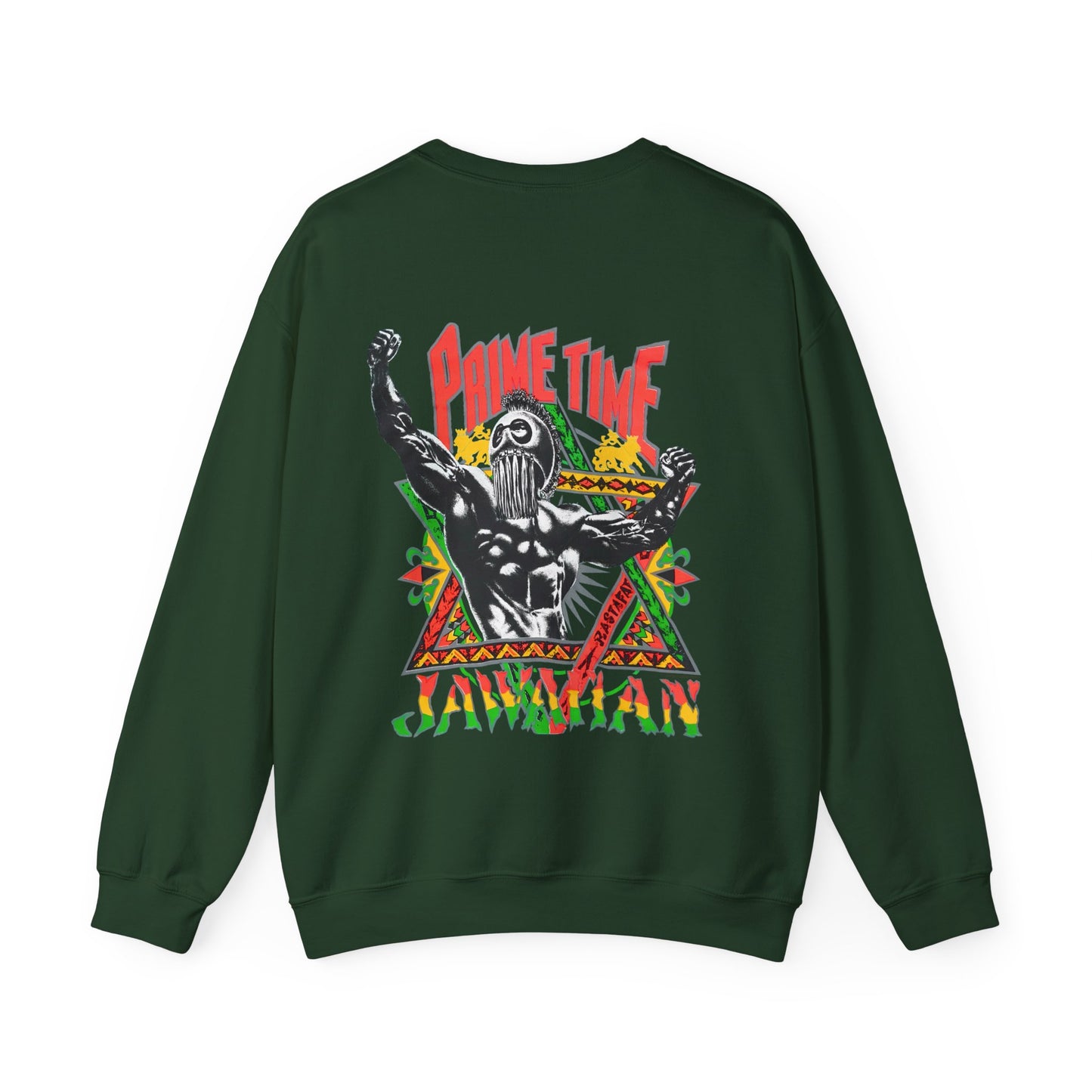 Jawaiian Strength Prime Time Jawaiian Vintage Design 90s New Print Unisex Heavy Blend™ Crewneck Sweatshirt