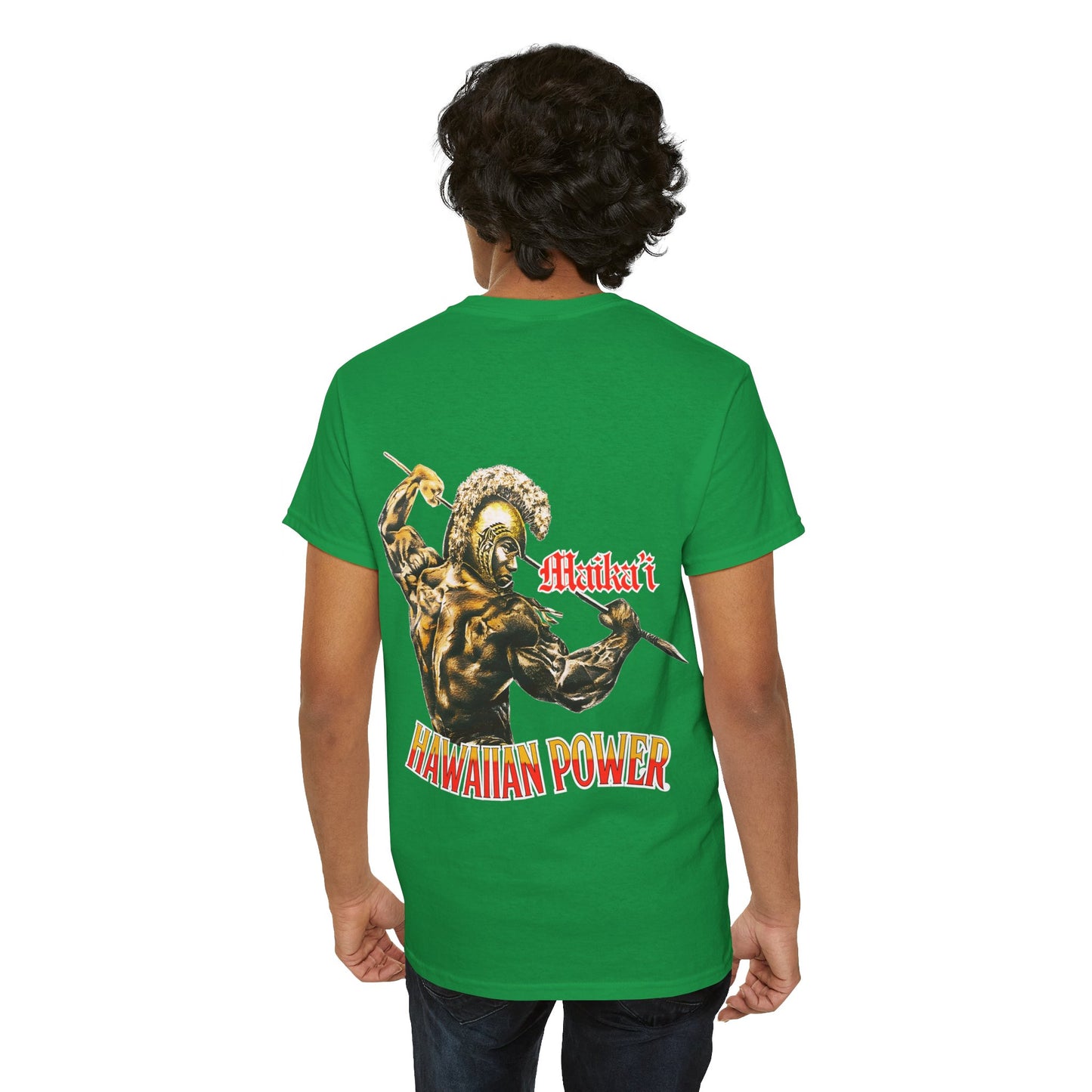 Hawaiian Strength Maika'i Hawaiian Power Vintage Design 90s New Print Unisex Heavy Cotton Tee