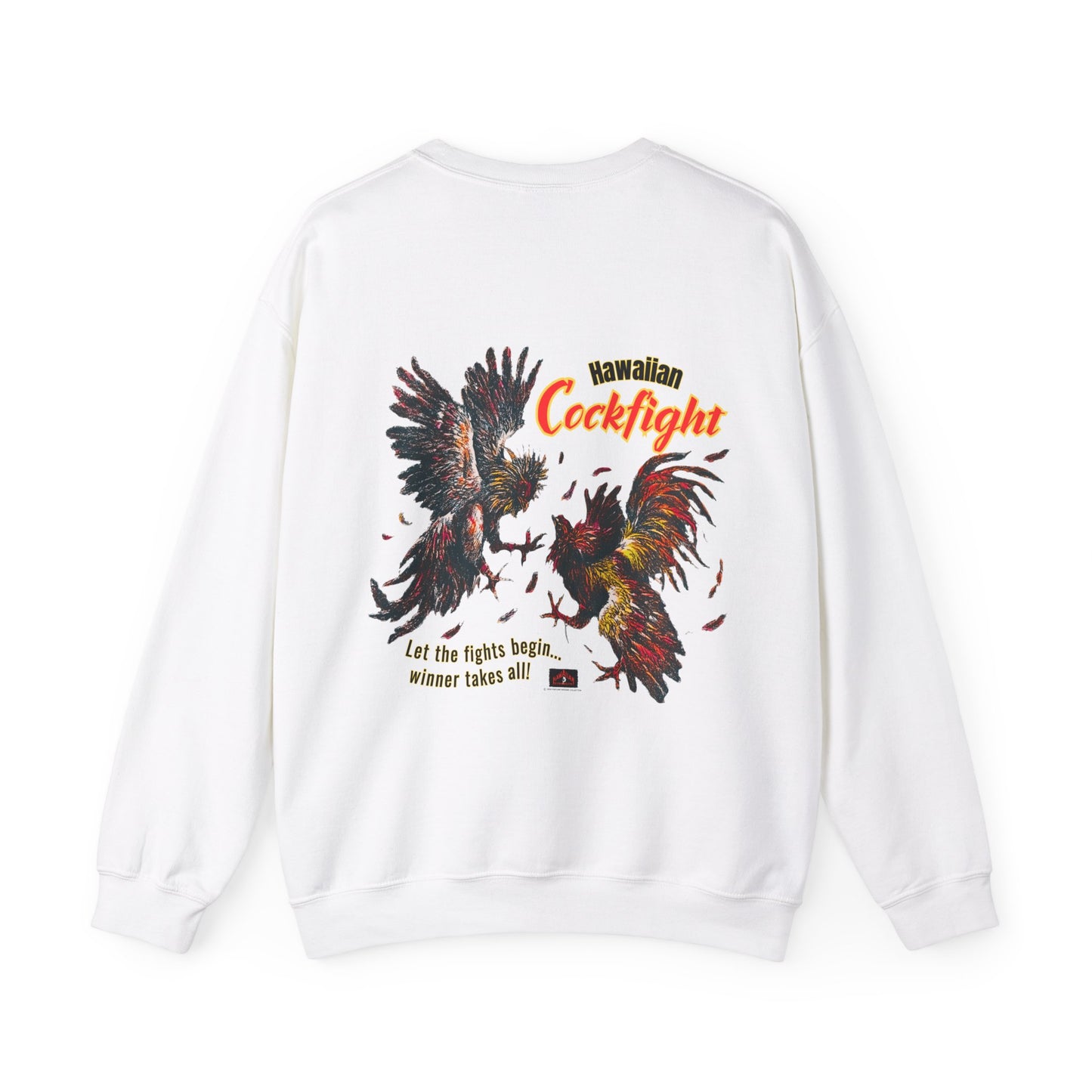 Hawaiian Strength Hawaiian Cockfight Vintage Design 90s New Print Unisex Heavy Blend™ Crewneck Sweatshirt