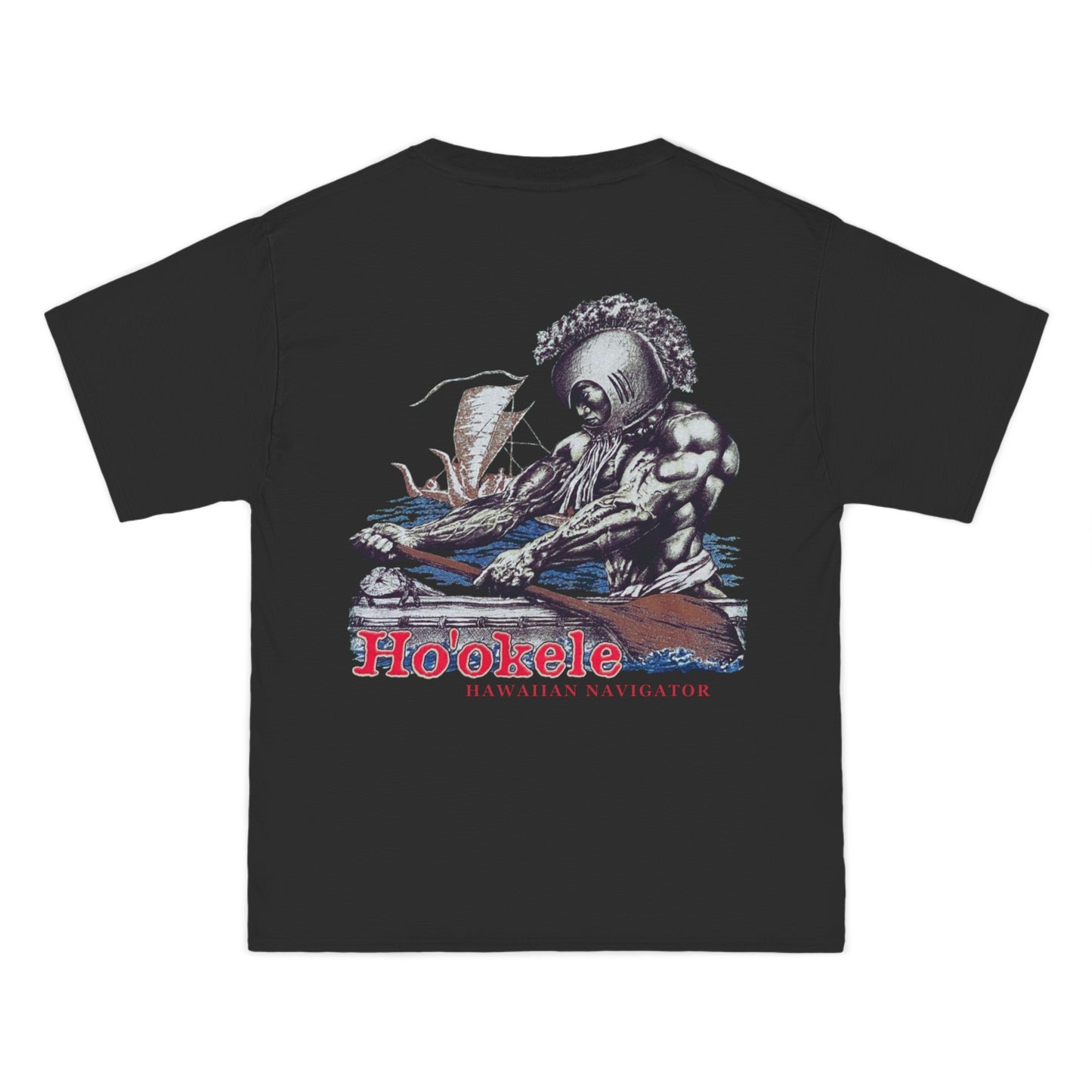 Hawaiian Strength Ho'okele Hawaiian Navigator Vintage Design 90s New Print Beefy-T® Short-Sleeve T-Shirt