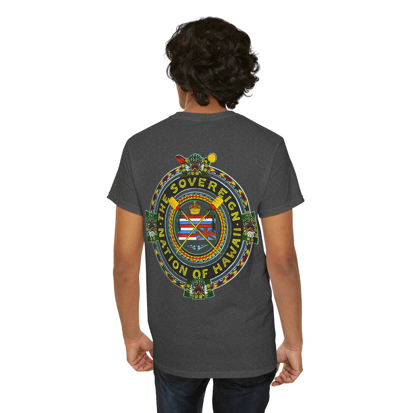 Hawaiian Strength The Sovereign Nation of Hawaii Vintage Design 90s New Print Unisex Heavy Cotton Tee