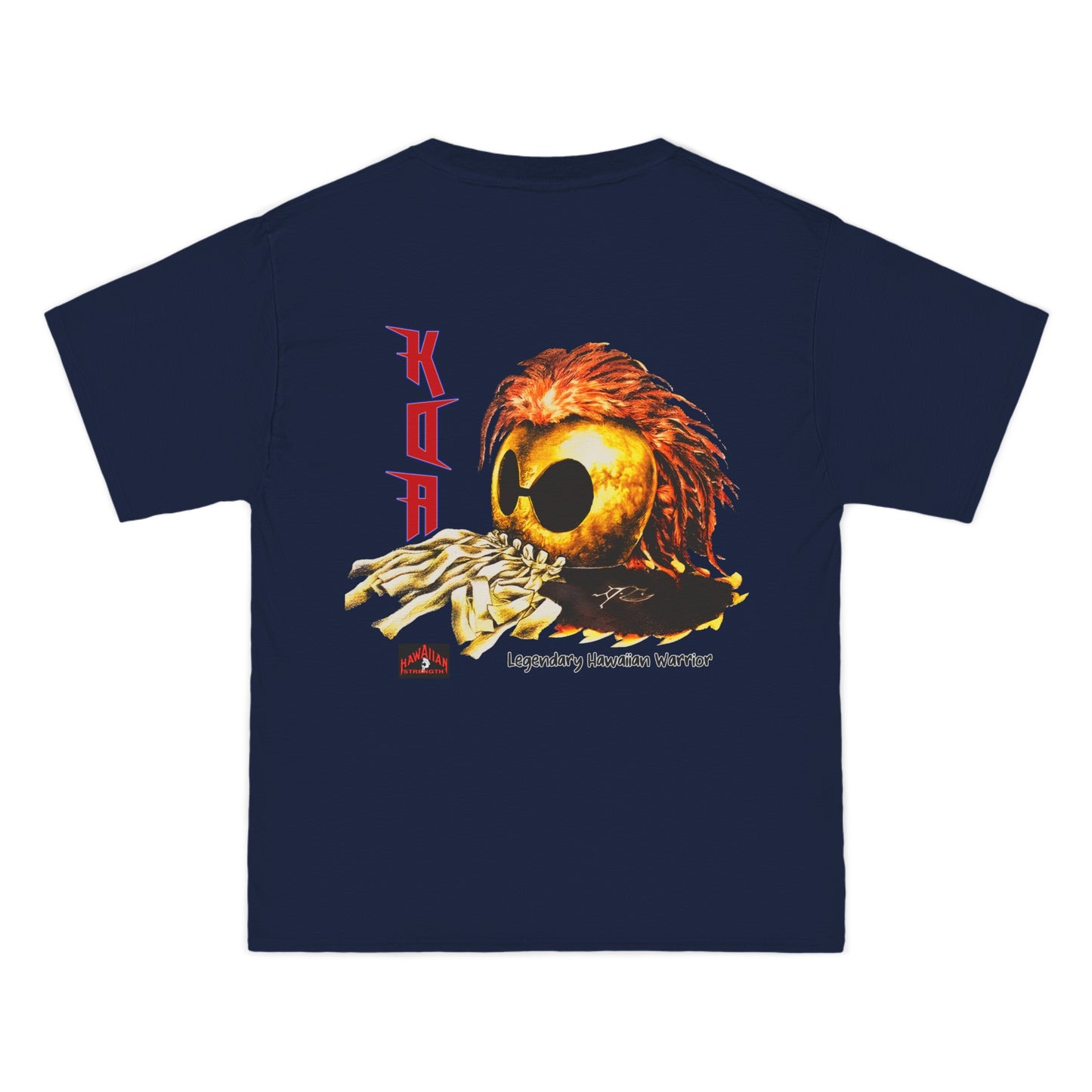 Hawaiian Strength Koa Legendary Hawaiian Warrior Vintage Design 90s New Print Beefy-T® Short-Sleeve T-Shirt