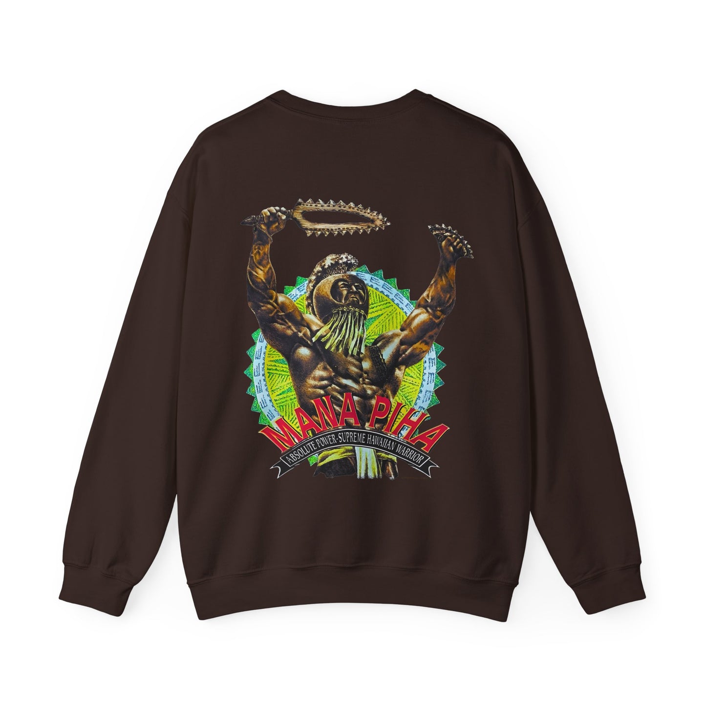 Hawaiian Strength Mana Piha Vintage Design 90s New Print Unisex Heavy Blend™ Crewneck Sweatshirt