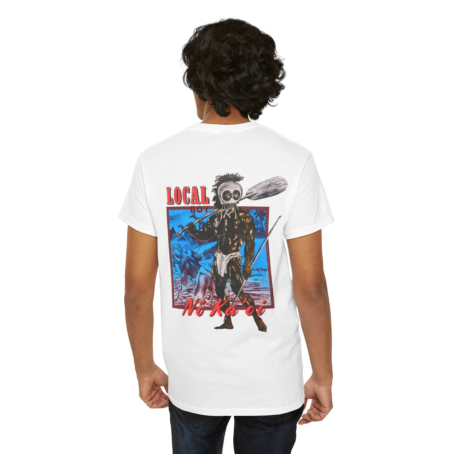 Hawaiian Strength Local Boy No Ka'oi Vintage Design 90s New Print T-shirt Unisex Heavy Cotton Tee