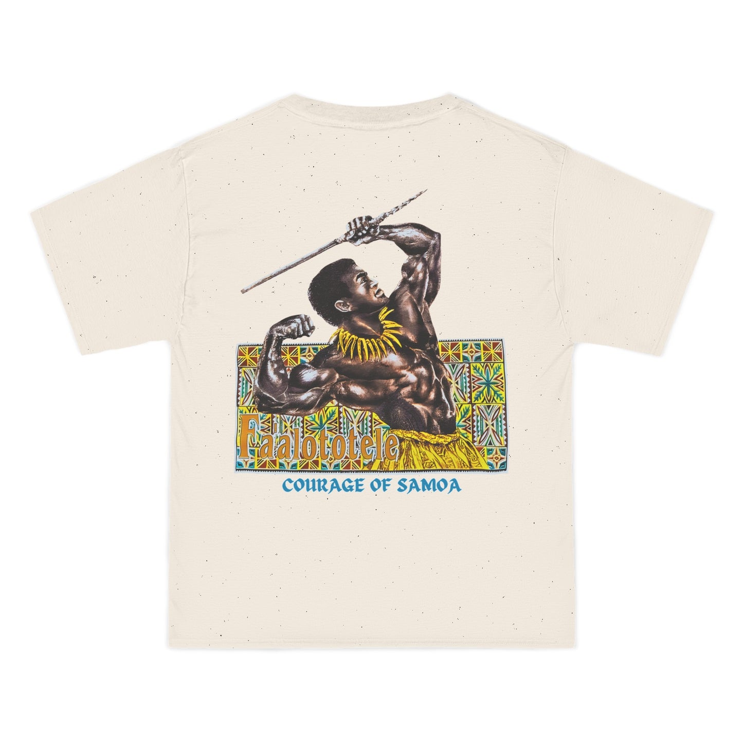Samoan Strength Faalototele Courage of Samoa Vintage Design 90s New Print Beefy-T® Short-Sleeve T-Shirt
