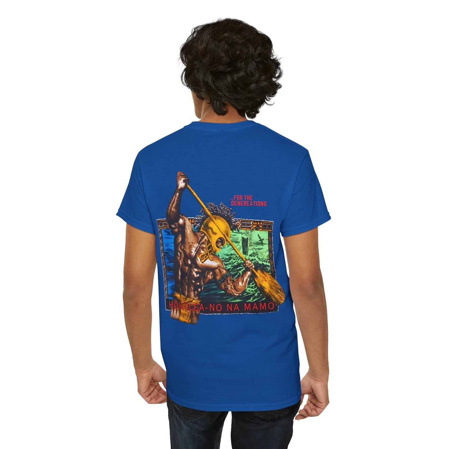 Hawaiian Strength For The Generations Hokulea-no Na Mamo Vintage Design 90s New Print T-shirt Unisex Heavy Cotton Tee