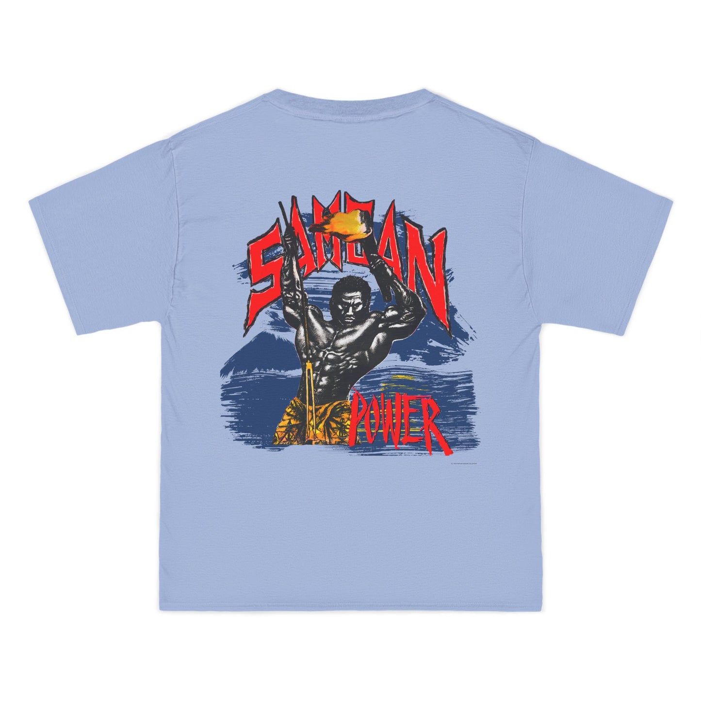 Samoan Strength Samoan Power Vintage Design 90s New Print Beefy-T® Short-Sleeve T-Shirt