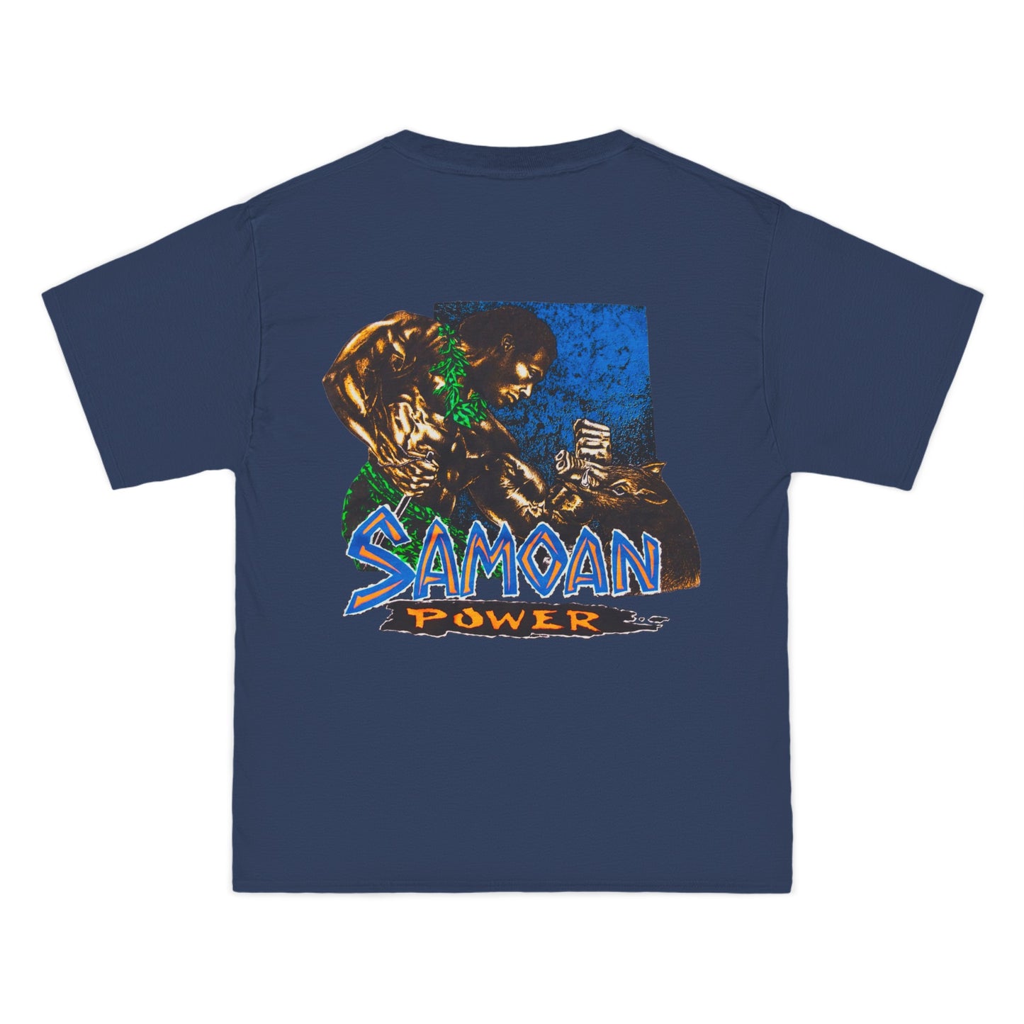 Samoan Strength Samoan Power Vintage Design 90s New Print Beefy-T® Short-Sleeve T-Shirt
