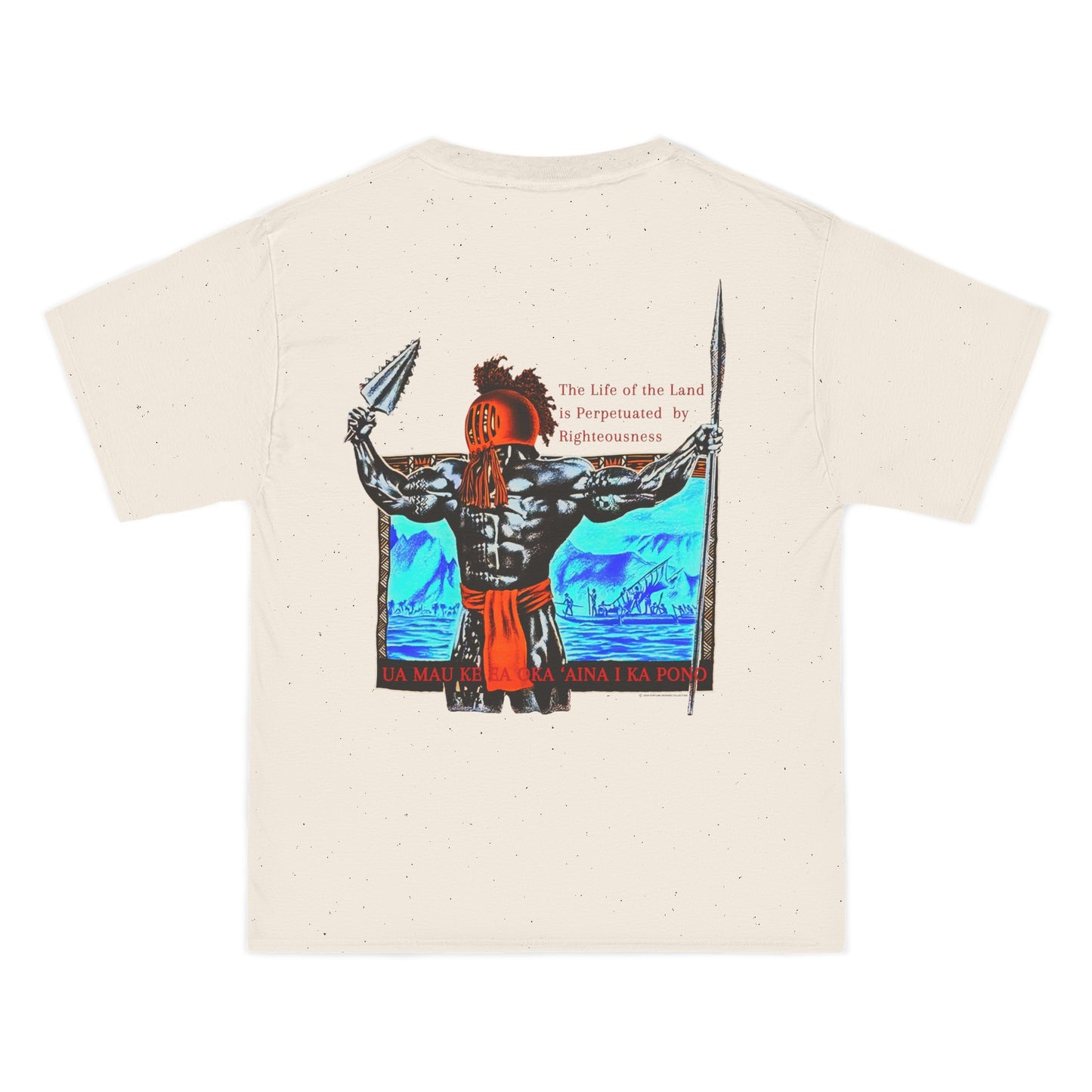 Hawaiian Strength The Life of the Land is Perpetuated by Righteousness Ua Mau Ke Ea Oka 'Aina I Ka Pono New Print Beefy-T® Short-Sleeve T-Shirt