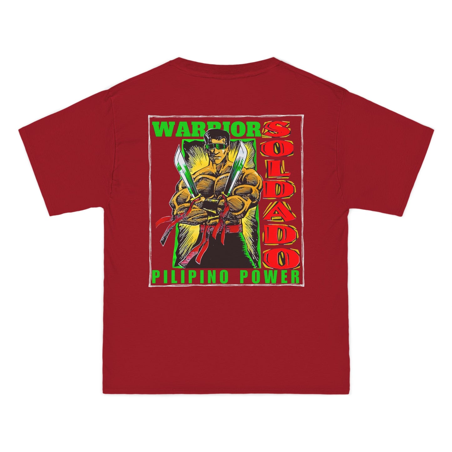 Filipino Strength Soldado Warrior Pilipino Power Vintage Design 90s New Print Beefy-T® Short-Sleeve T-Shirt