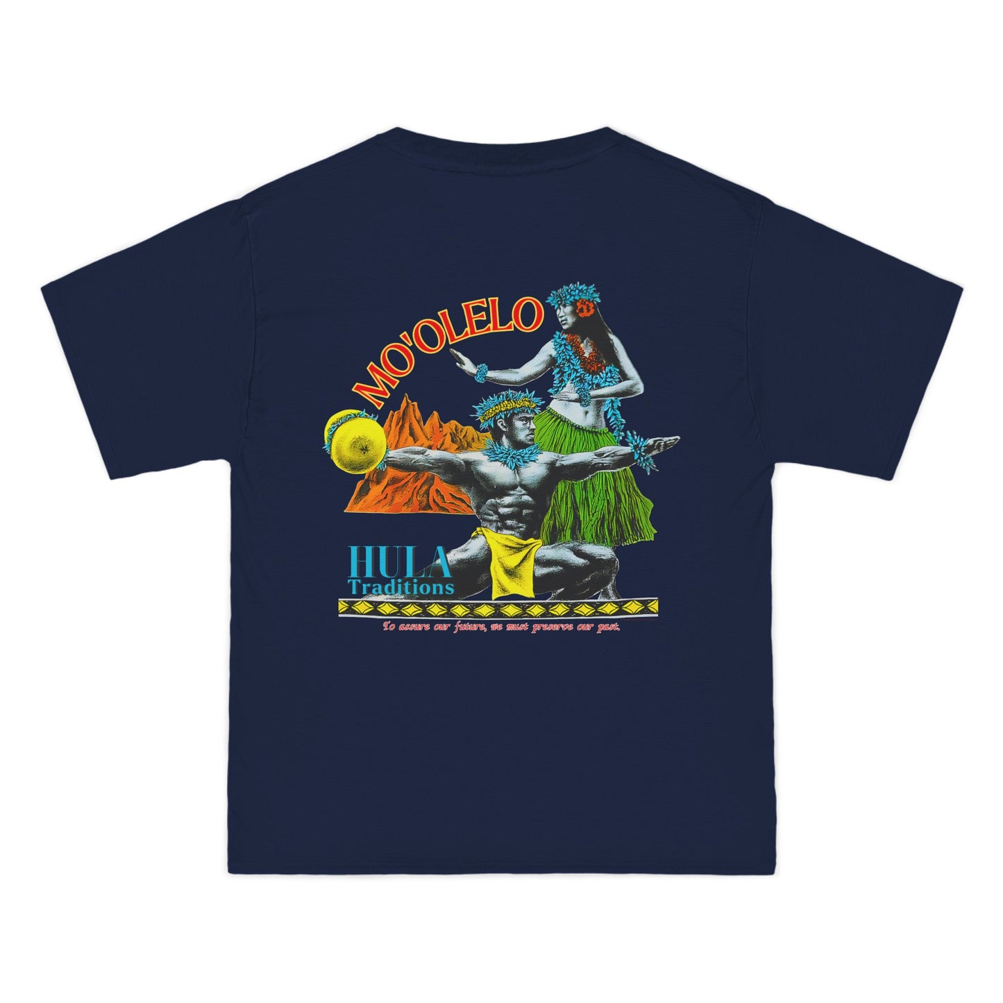 Hawaiian Strength Mo'olelo Hula Traditions Vintage Design 90s New Print Beefy-T® Short-Sleeve T-Shirt