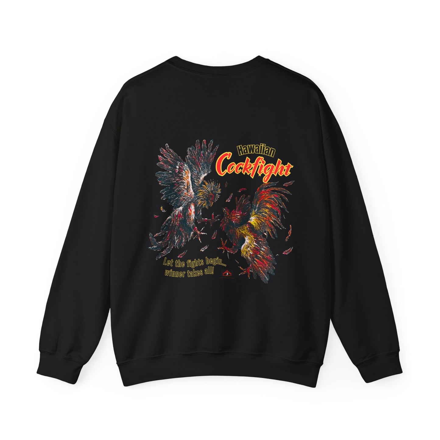 Hawaiian Strength Hawaiian Cockfight Vintage Design 90s New Print Unisex Heavy Blend™ Crewneck Sweatshirt