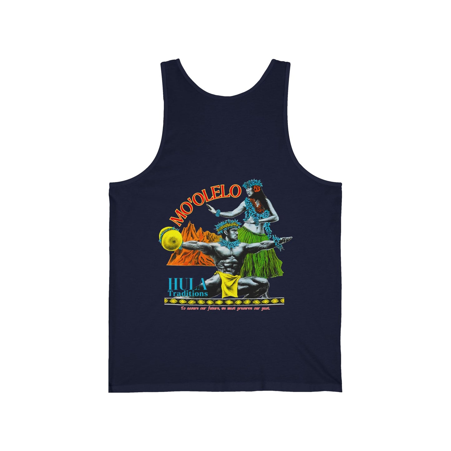 Hawaiian Strength Mo'olelo Hula Traditions Vintage Design 90s New Print Unisex Jersey Tank