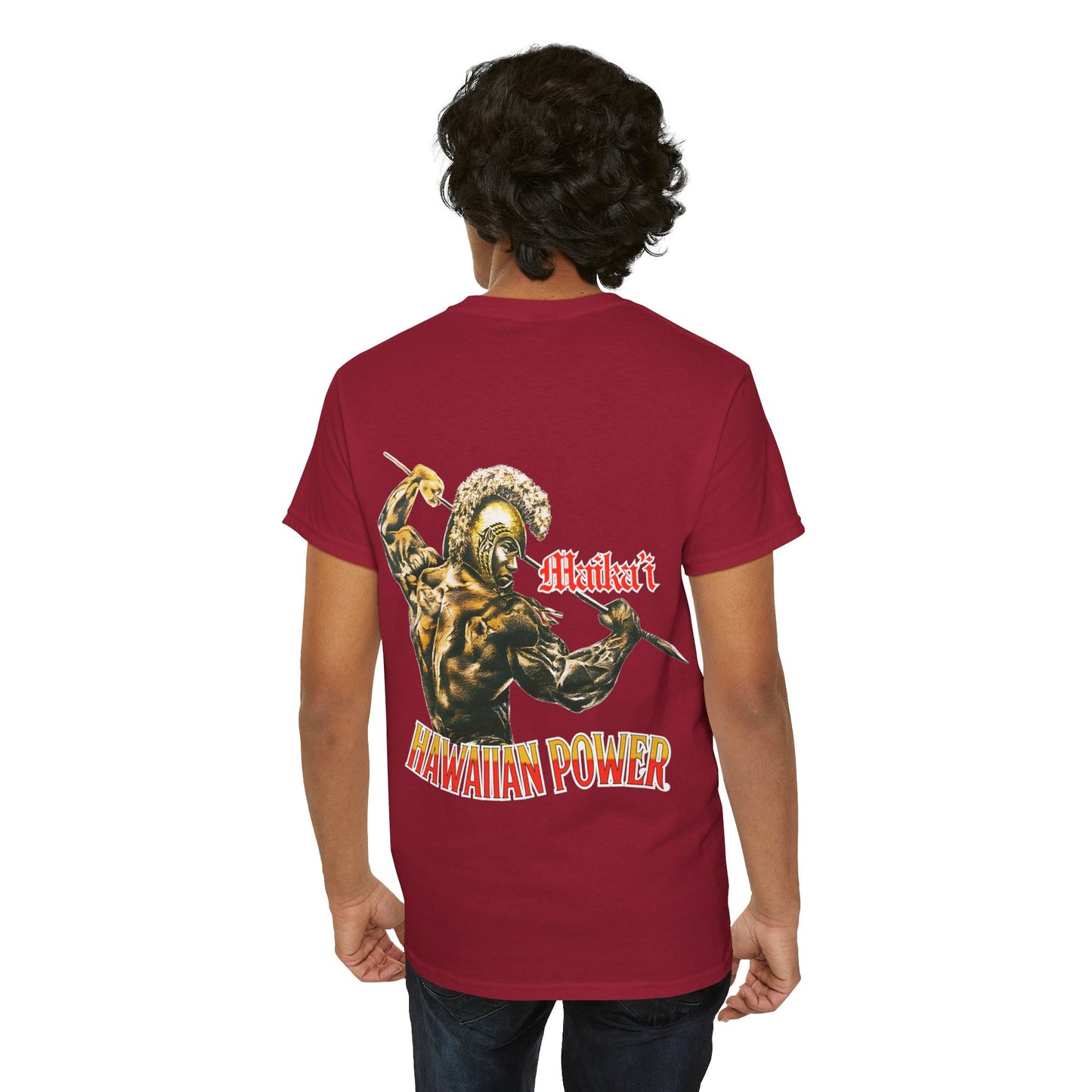 Hawaiian Strength Maika'i Hawaiian Power Vintage Design 90s New Print Unisex Heavy Cotton Tee