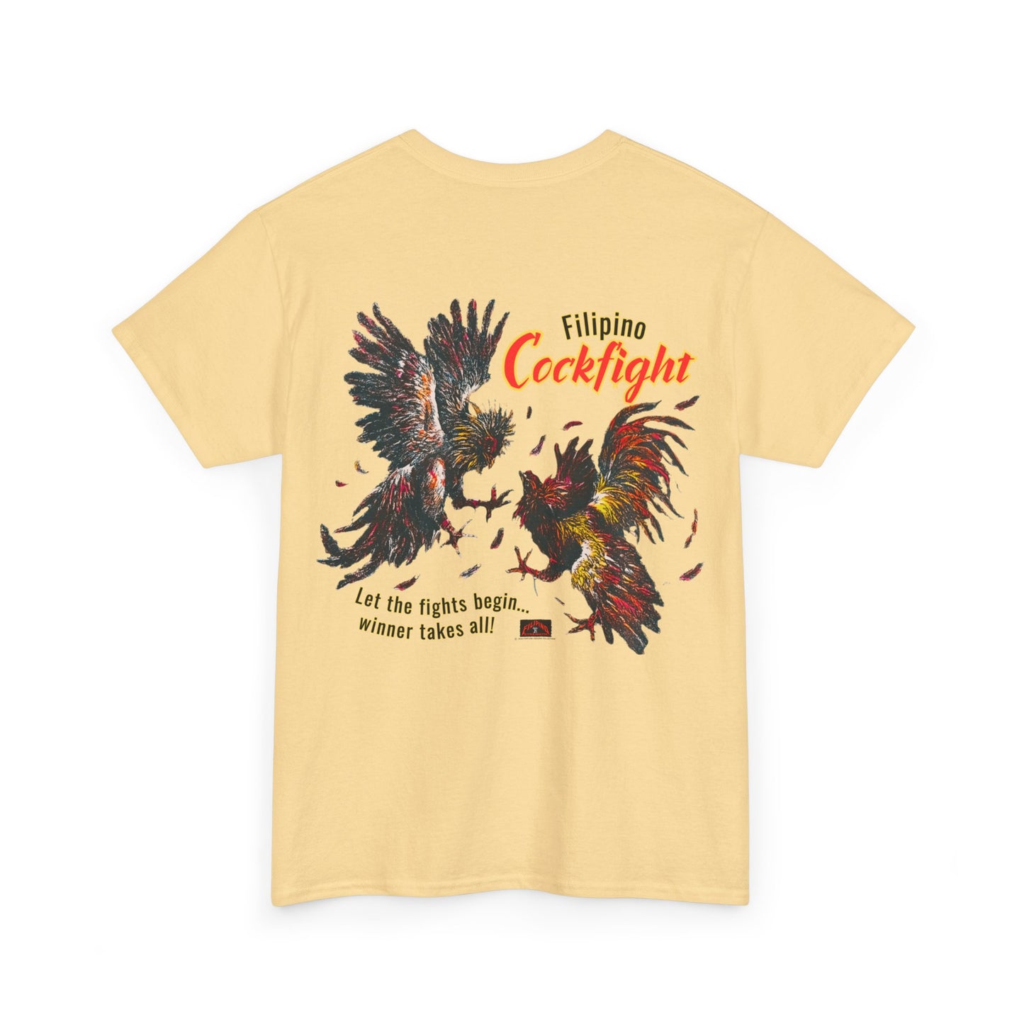 Filipino Strength Filipino Cockfight Vintage Design 90s New Print T-shirt Unisex Heavy Cotton Teetton Tee