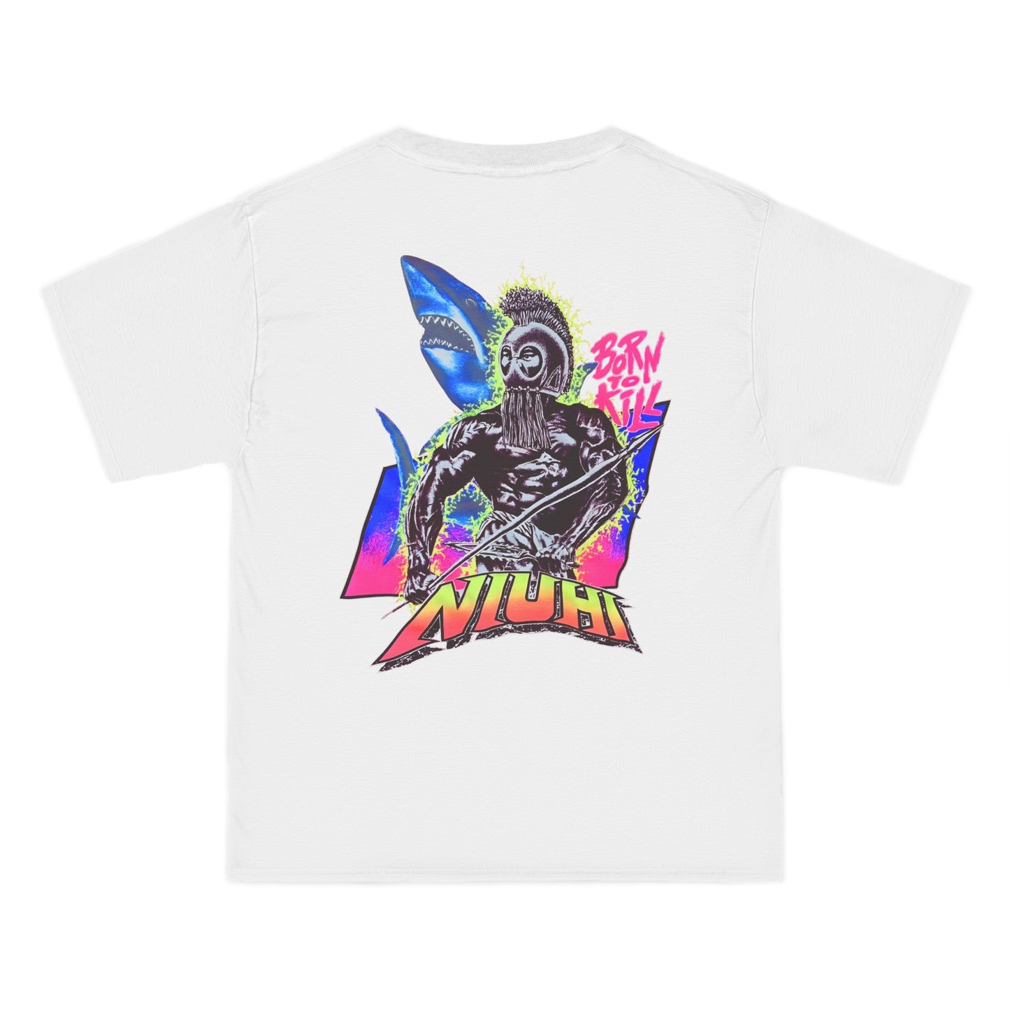 Hawaiian Strength Niuhi Born To Kill Vintage Design 90s New Print Beefy-T® Short-Sleeve T-Shirt
