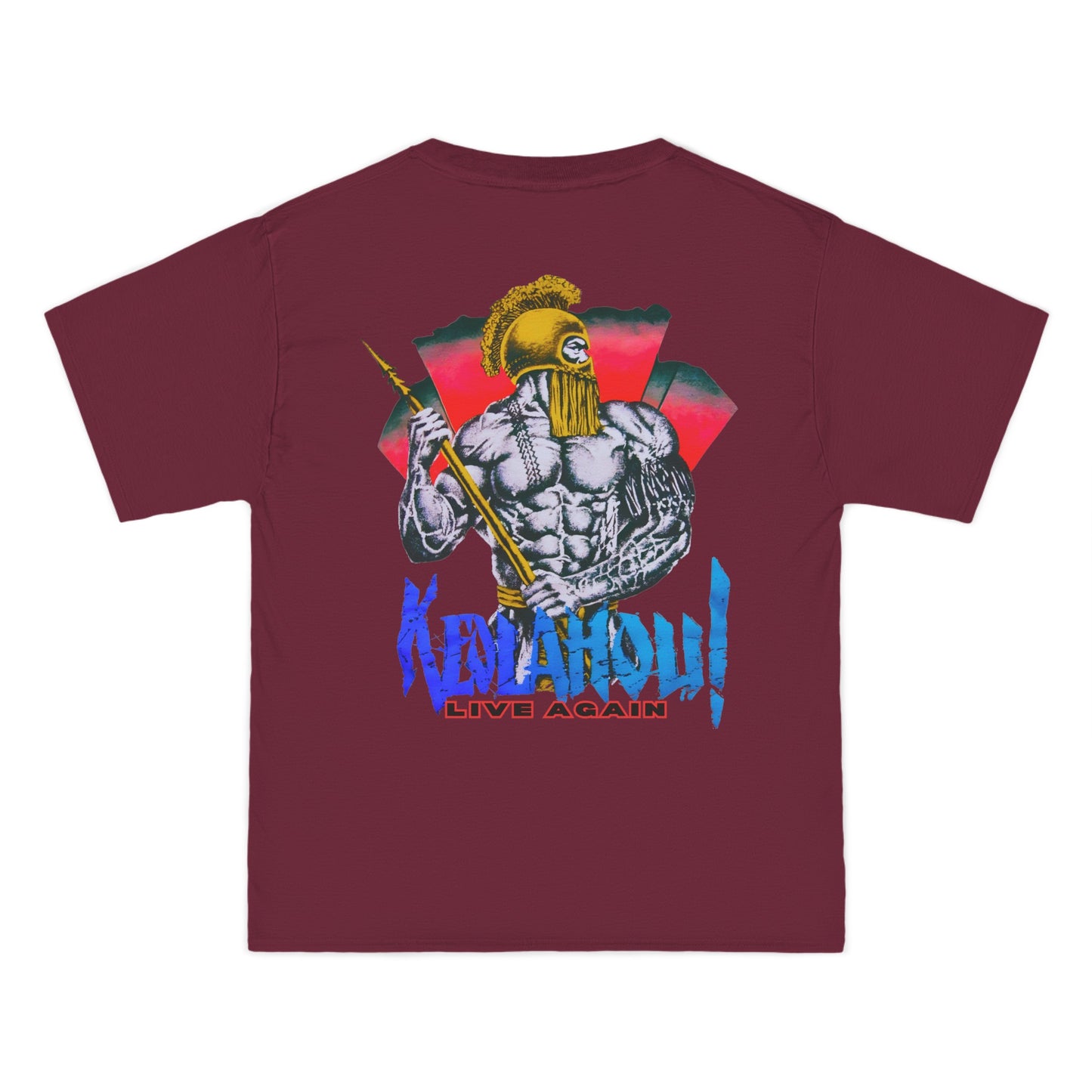 Hawaiian Strength Keolahou! Live Again Vintage Design 90s New Print Beefy-T® Short-Sleeve T-Shirt