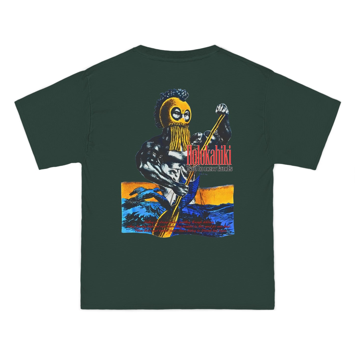 Hawaiian Strength Holokahiki Sail to New Lands Vintage Design 90s New Print Beefy-T® Short-Sleeve T-Shirt
