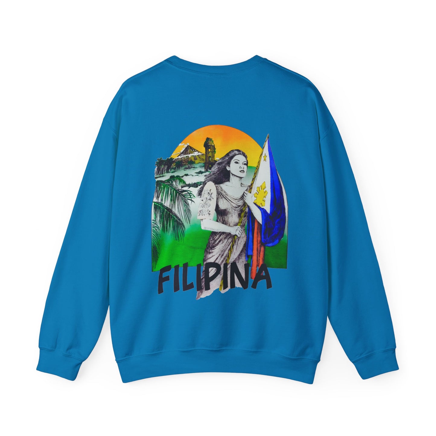 Filipino Strength Filipina Vintage Design 90s New Print Unisex Heavy Blend™ Crewneck Sweatshirt