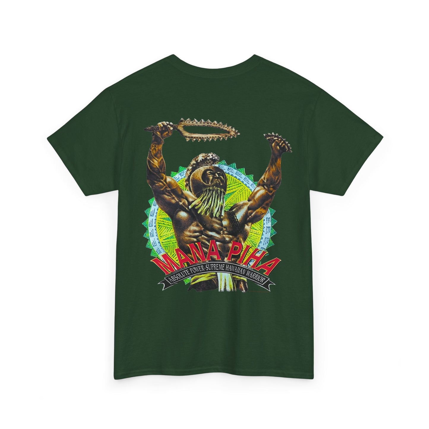 Hawaiian Strength Mana Piha Vintage Design 90s New Print Unisex Heavy Cotton Tee