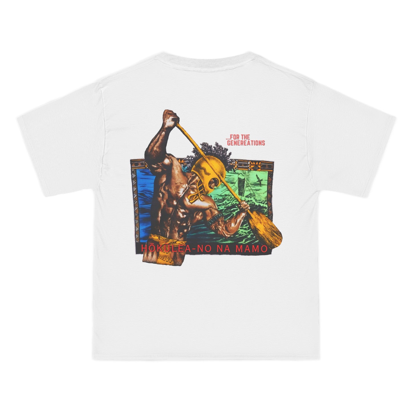 Hawaiian Strength For The Generations Hokulea-no Na Mamo Vintage Design 90s New Print Beefy-T® Short-Sleeve T-Shirt