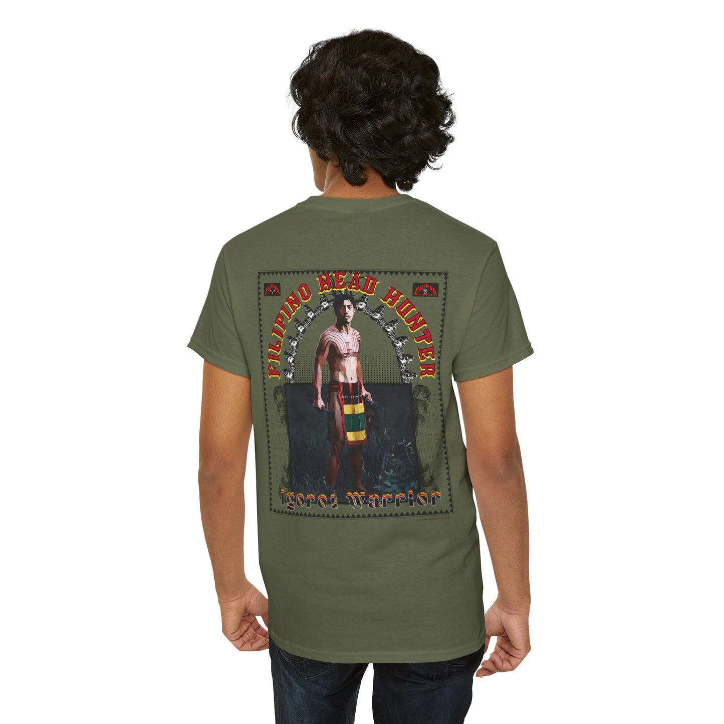 Filipino Strength Filipino Headhunter Igorot Warrior Unisex Heavy Cotton Tee