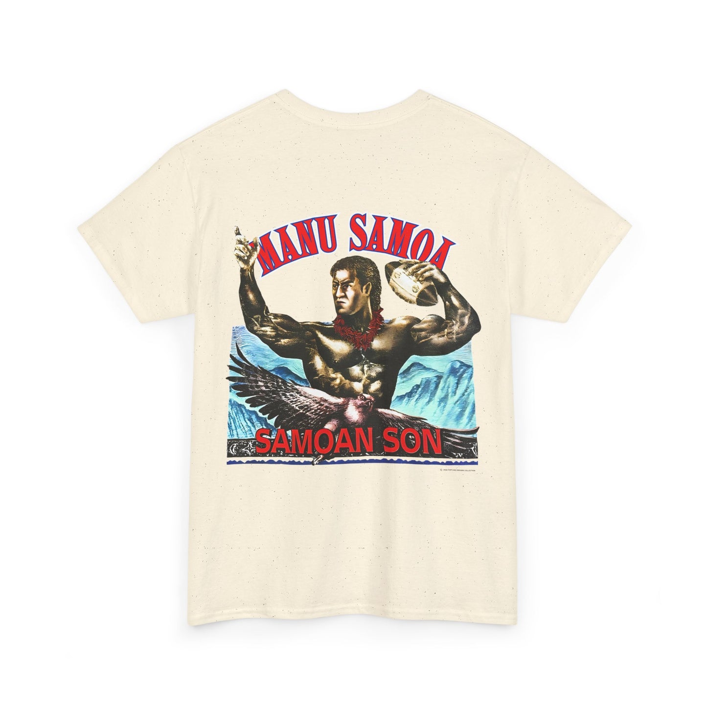 Samoan Strength Manu Samoa Samoan Son Vintage 90s Design New Print Unisex Heavy Cotton Tee