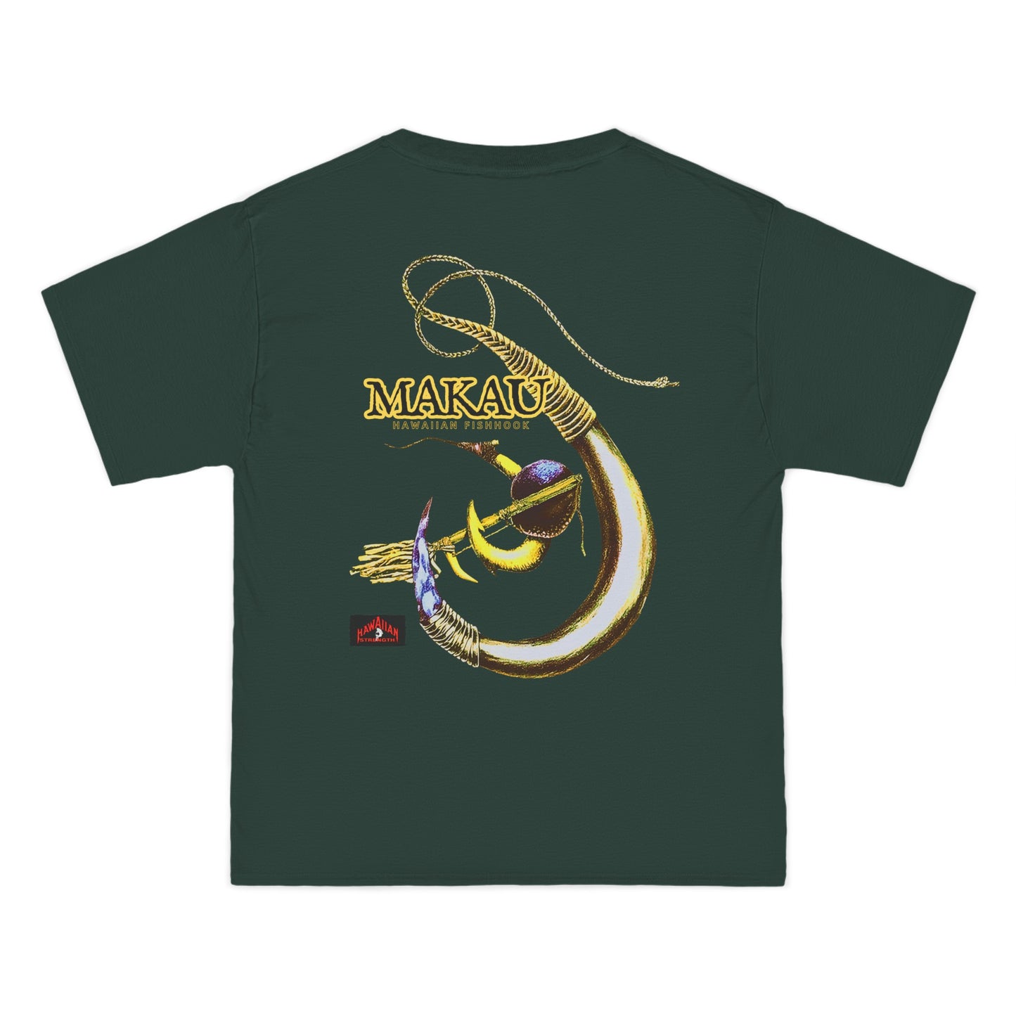 Hawaiian Strength Makau Hawaiian Fishhook Vintage Design 90s New Print Beefy-T® Short-Sleeve T-Shirt