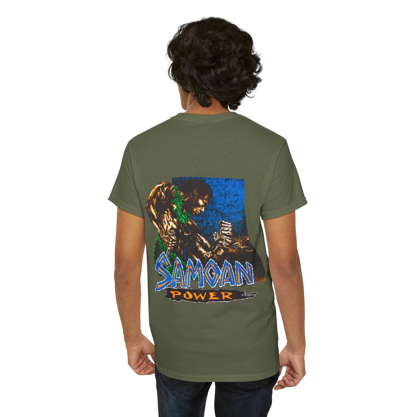 Samoan Strength Samoan Power Shirt Vintage Design 90s New Print T-shirt Unisex Heavy Cotton Tee