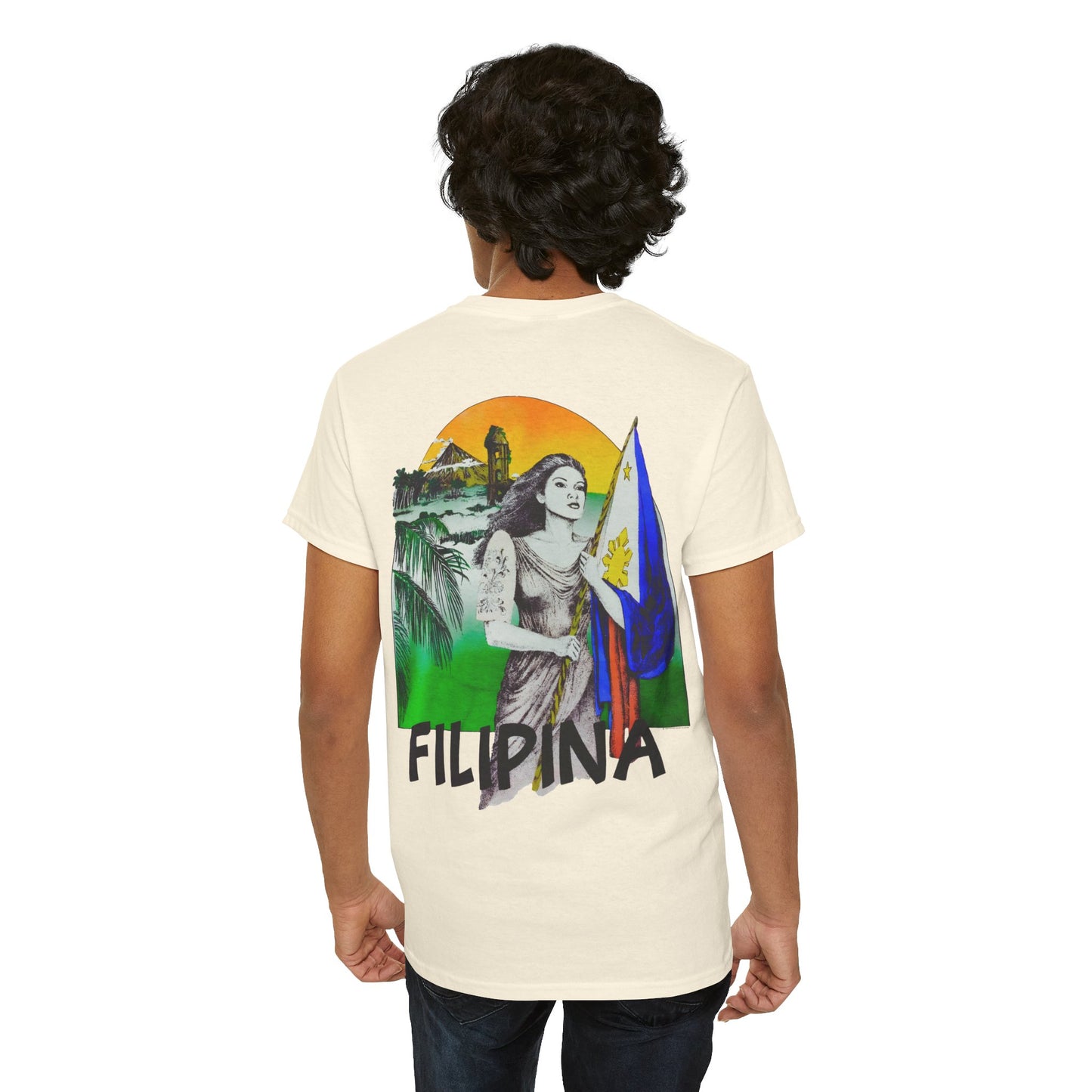 Filipino Strength Filipina Vintage Design 90s New Print Unisex Heavy Cotton Tee