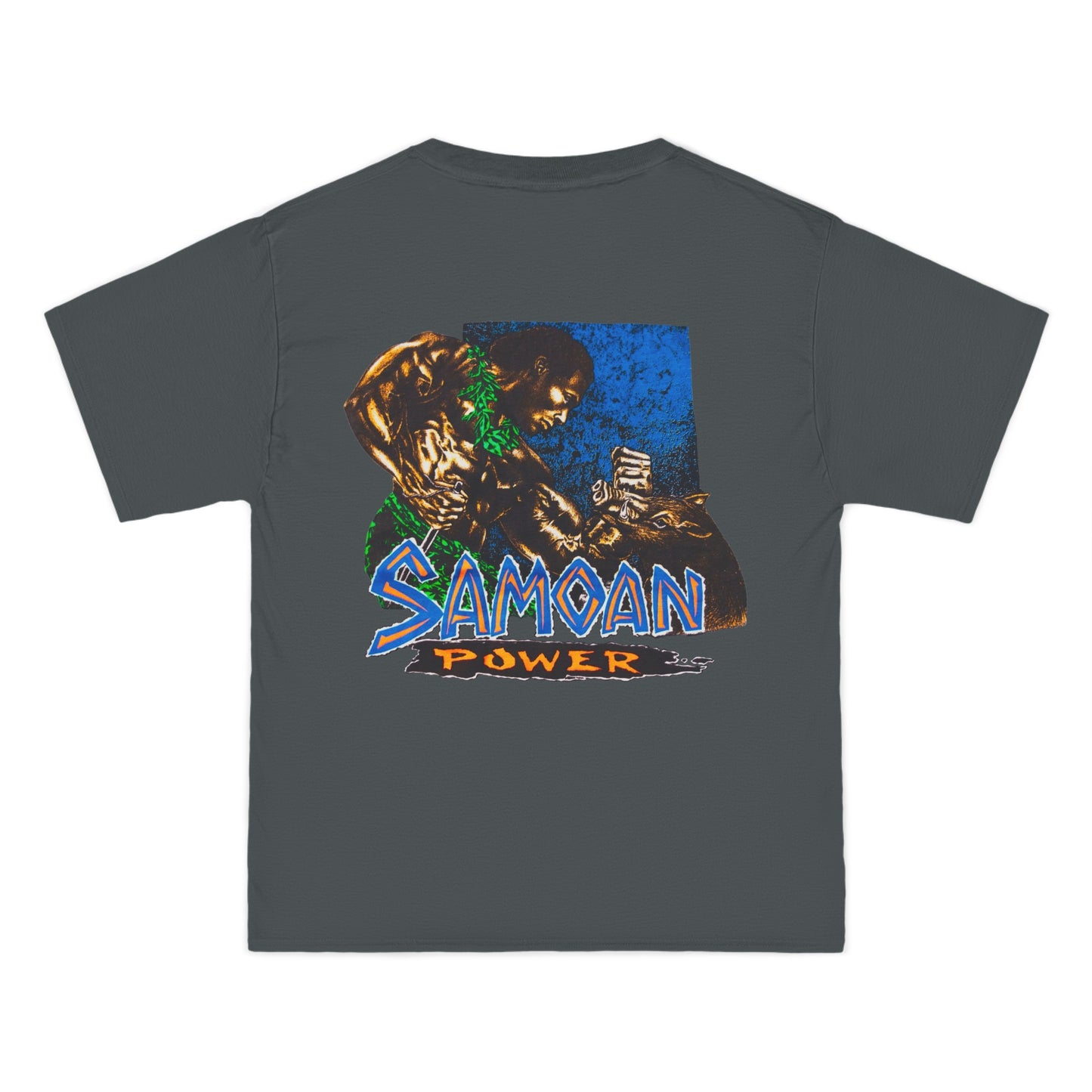 Samoan Strength Samoan Power Vintage Design 90s New Print Beefy-T® Short-Sleeve T-Shirt