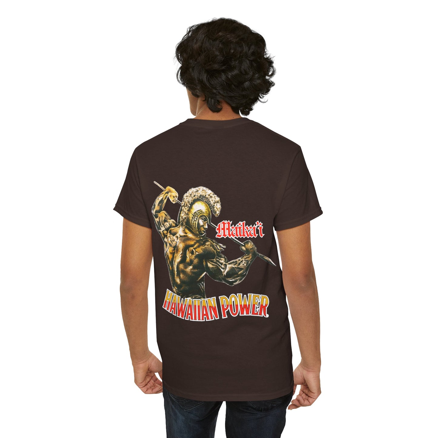 Hawaiian Strength Maika'i Hawaiian Power Vintage Design 90s New Print Unisex Heavy Cotton Tee
