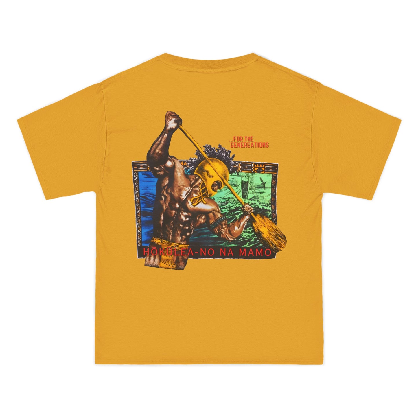 Hawaiian Strength For The Generations Hokulea-no Na Mamo Vintage Design 90s New Print Beefy-T® Short-Sleeve T-Shirt