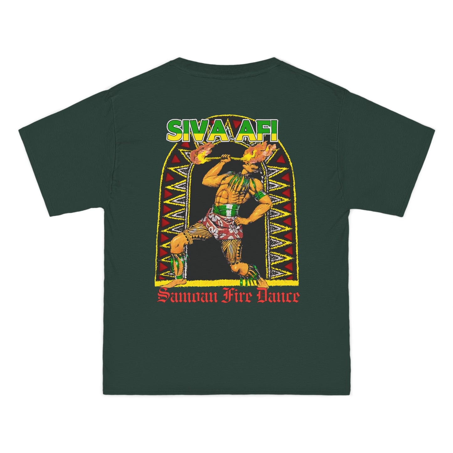 Samoan Strength Siva Afi Samoan Fire Dance Vintage Design 90s New Print Beefy-T® Short-Sleeve T-Shirt