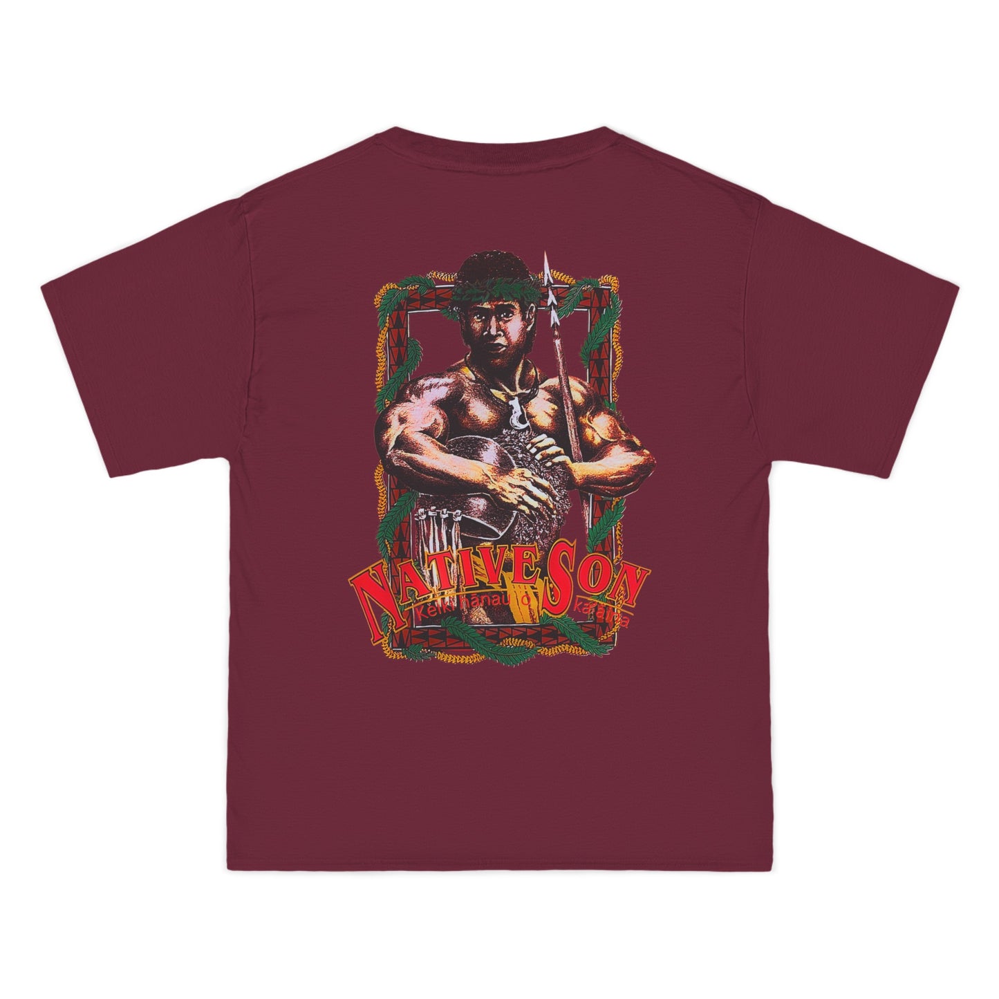 Hawaiian Strength Native Son Keiki Hanau o Ka'aina Vintage Design 90s New Print Beefy-T® Short-Sleeve T-Shirt