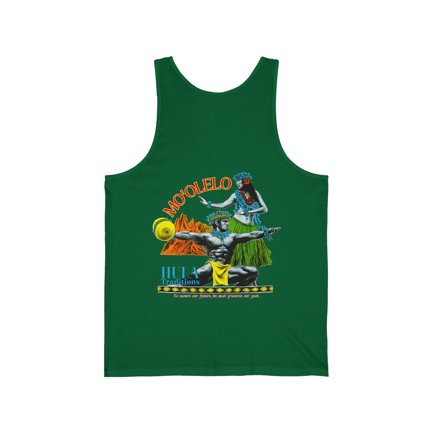 Hawaiian Strength Mo'olelo Hula Traditions Vintage Design 90s New Print Unisex Jersey Tank