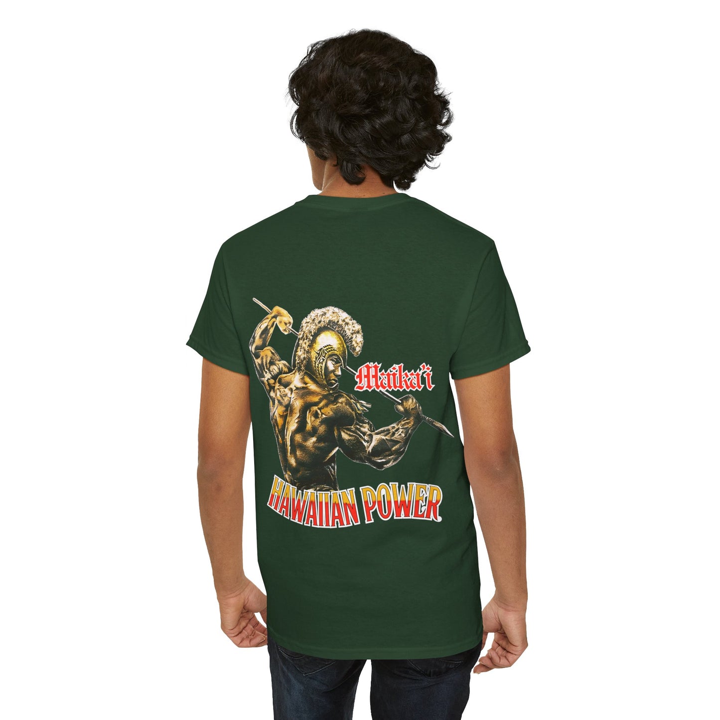 Hawaiian Strength Maika'i Hawaiian Power Vintage Design 90s New Print Unisex Heavy Cotton Tee