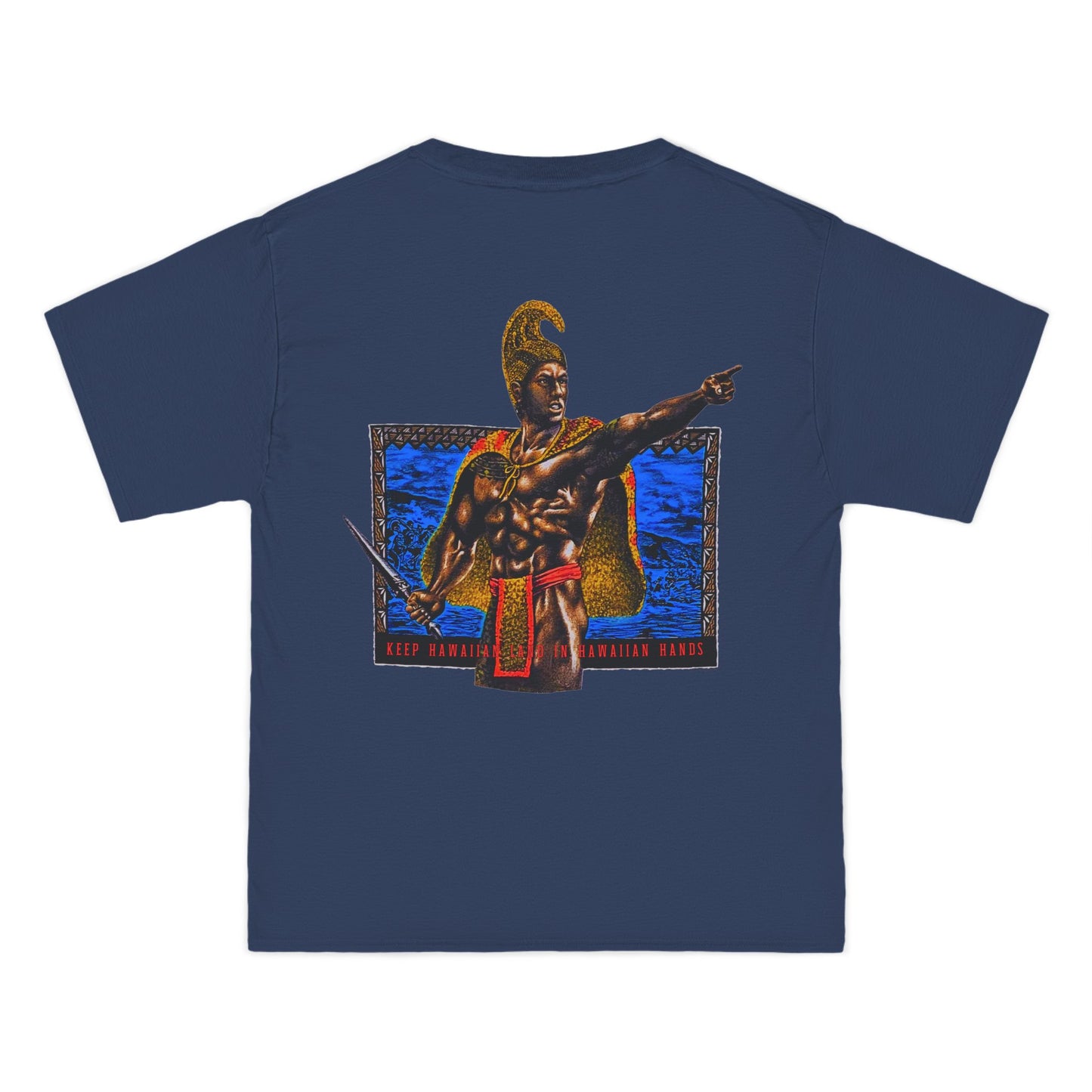 Hawaiian Strength Keep Hawaiian Land In Hawaiian Hands Vintage Design 90s New Print Beefy-T® Short-Sleeve T-Shirt