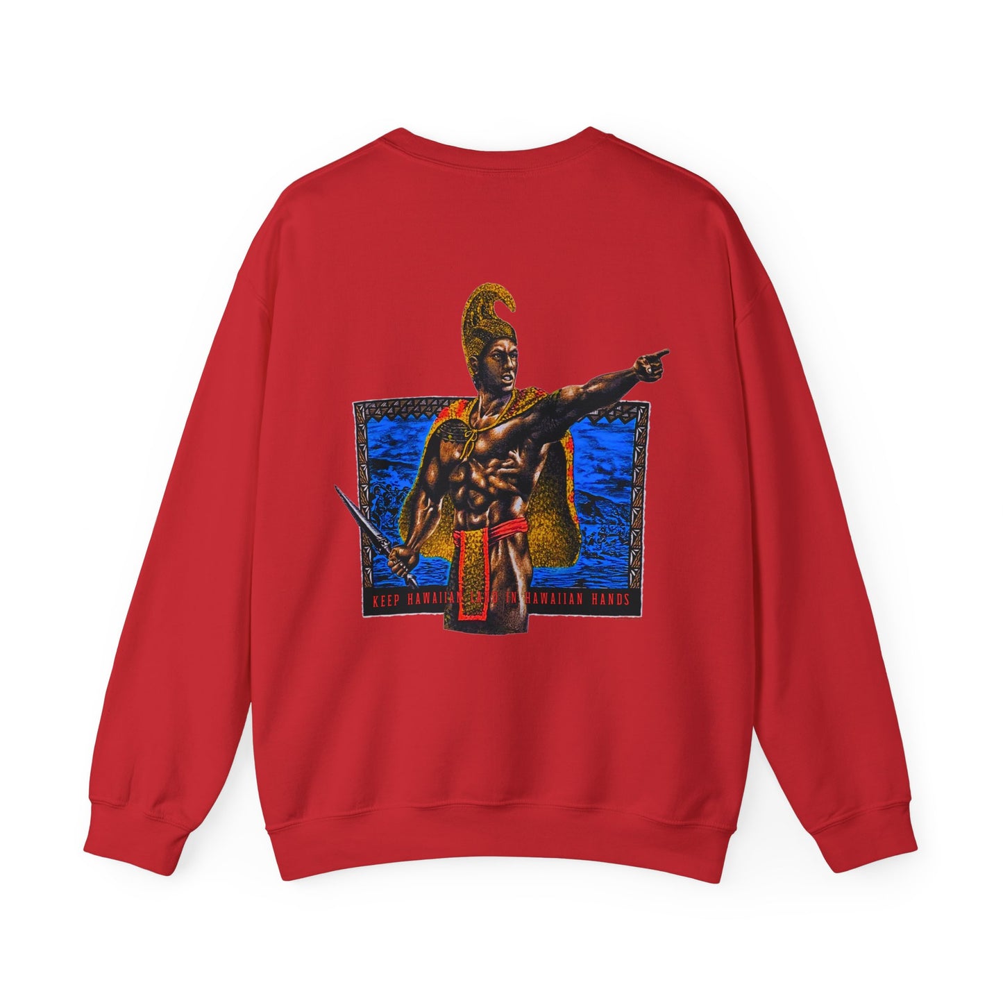 Hawaiian Strength Keep Hawaiian Land In Hawaiian Hands Vintage Design 90s New Print Unisex Heavy Blend™ Crewneck Sweatshirt