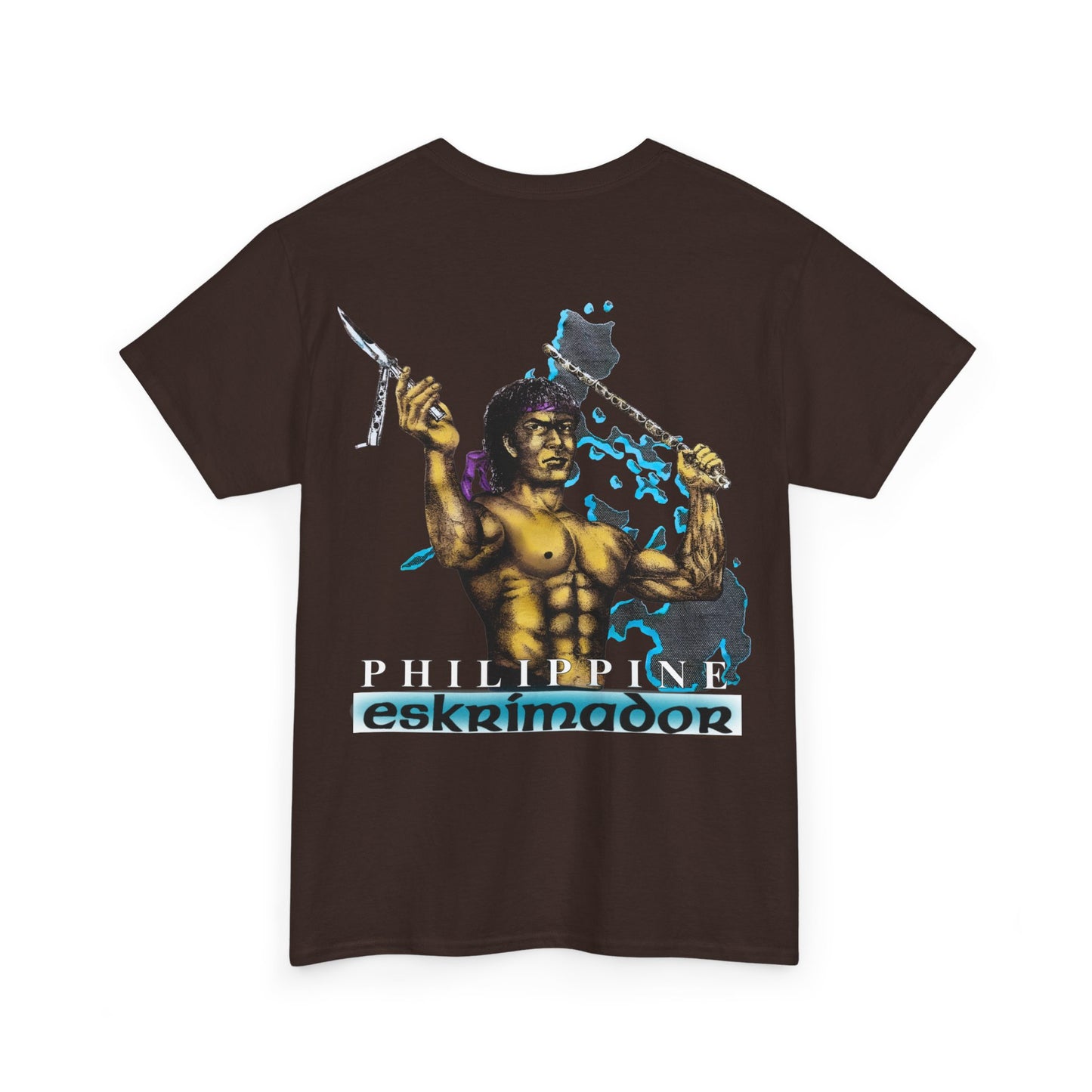 Filipino Strength Philippine Eskrimador Vintage Design 90s New Print Unisex Heavy Cotton Tee