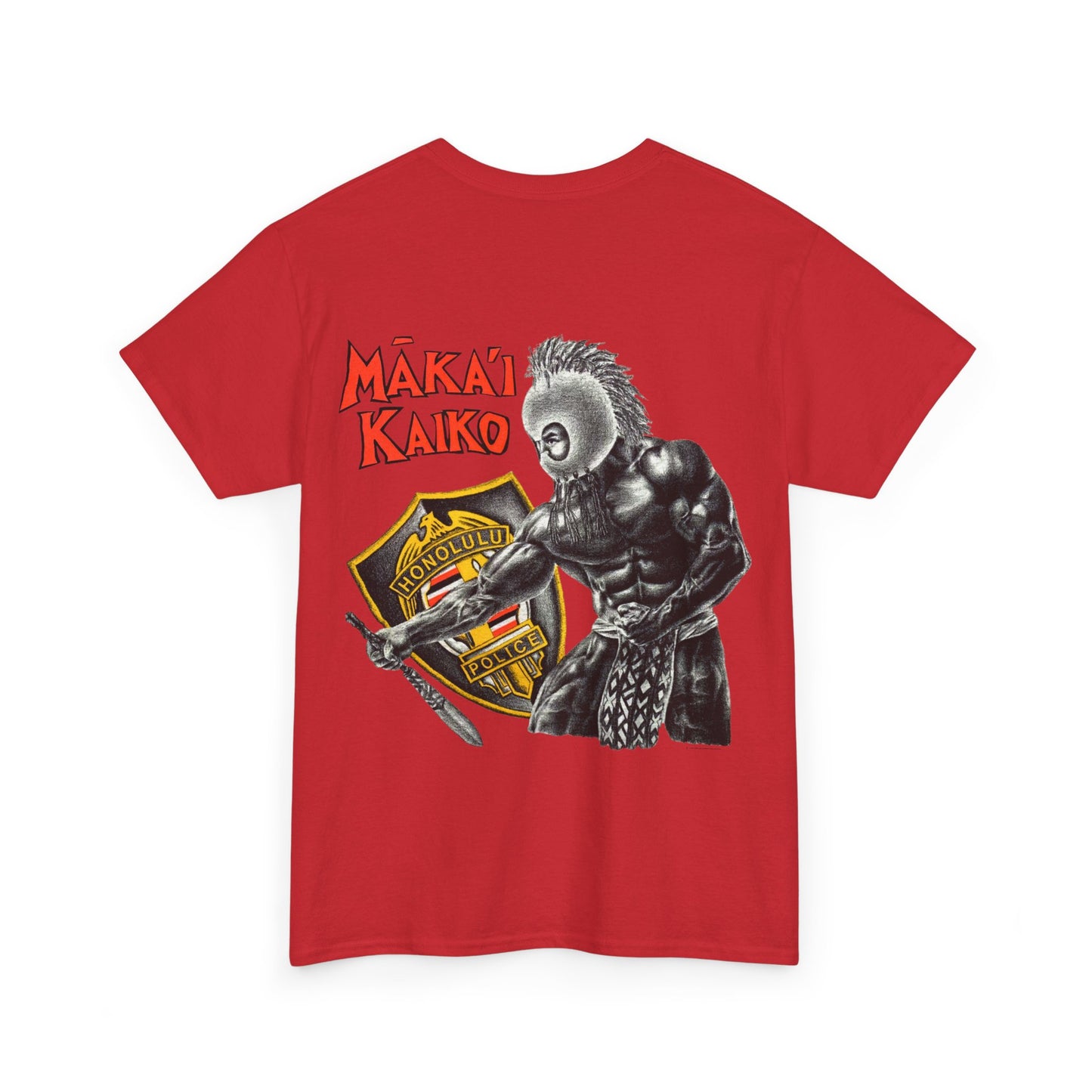 Hawaiian Strength Makai Kaiko Honolulu Police Vintage Design 90s New Print T-shirt Unisex Heavy Cotton Tee