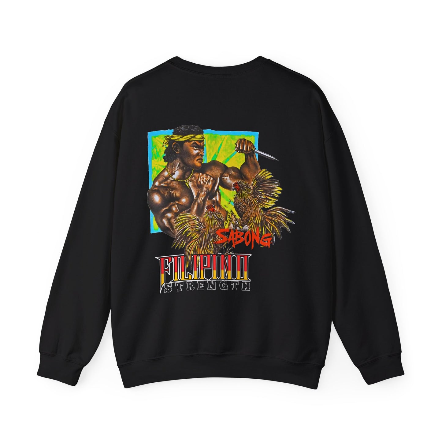 Filipino Strength Sabong Vintage Design 90s New Print Unisex Heavy Blend™ Crewneck Sweatshirt