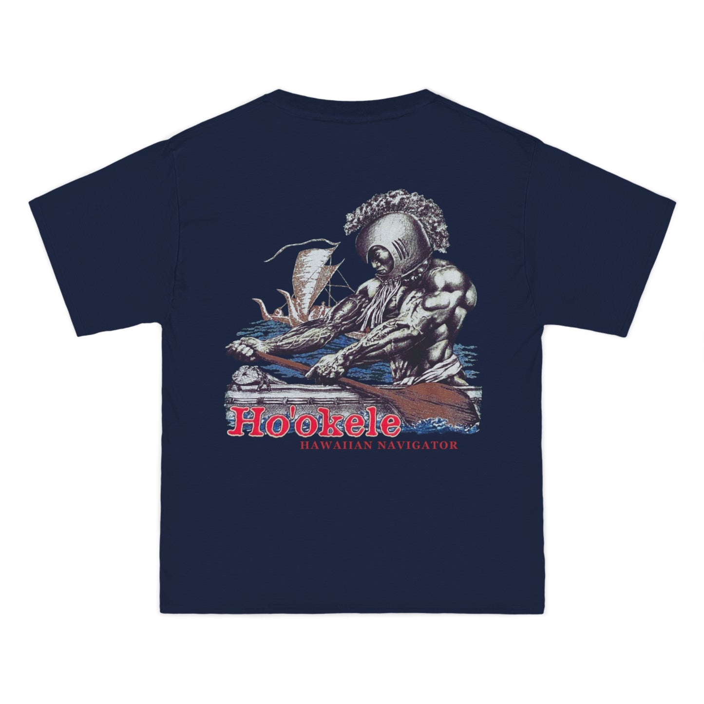 Hawaiian Strength Ho'okele Hawaiian Navigator Vintage Design 90s New Print Beefy-T® Short-Sleeve T-Shirt