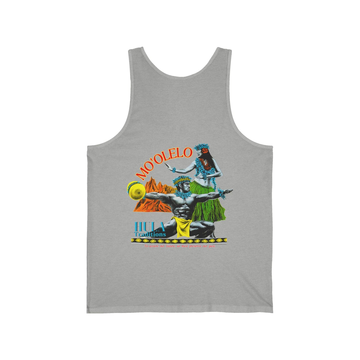 Hawaiian Strength Mo'olelo Hula Traditions Vintage Design 90s New Print Unisex Jersey Tank