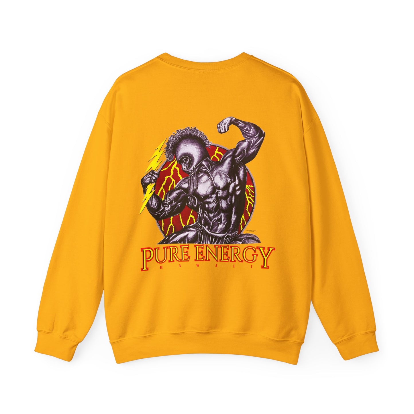 Hawaiian Strength Pure Energy Hawaii Vintage Design 90s New Print Unisex Heavy Blend™ Crewneck Sweatshirt