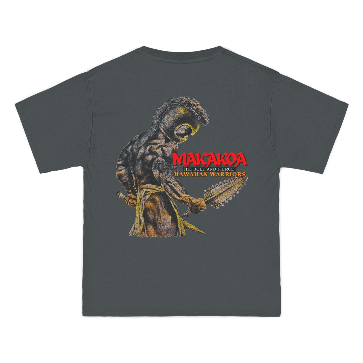 Hawaiian Strength Makakoa The Bold and Fierce Hawaiian Warriors Vintage Design 90s New Print Beefy-T® Short-Sleeve T-Shirt